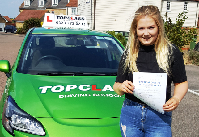 Driving Lesson Test Pass in Sittingbourne - Courtney Haigh