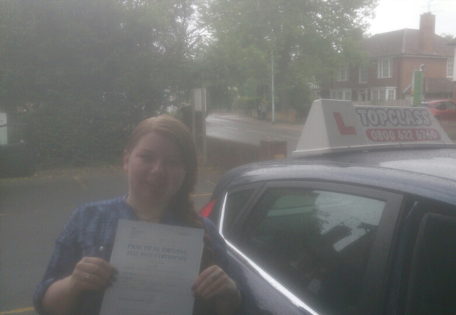 Driving Lesson Test Pass in Canterbury - Laura Shackleton