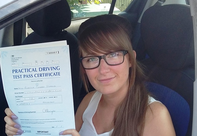 Driving Lesson Test Pass in Maidstone - Rebecca Harold