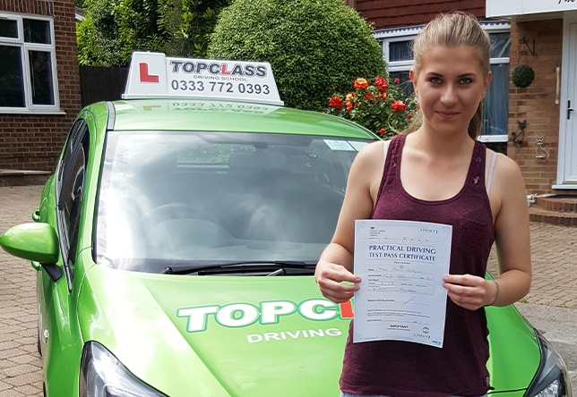 Driving Lesson Test Pass in Gillingham - Jodie McGlynn